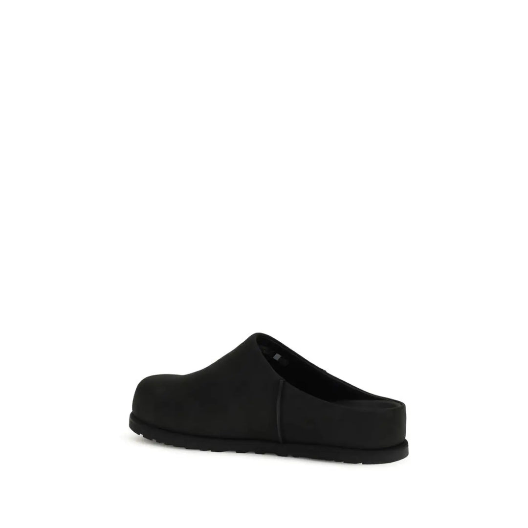 Ugg Black Calf Leather Bos Taurus Mules