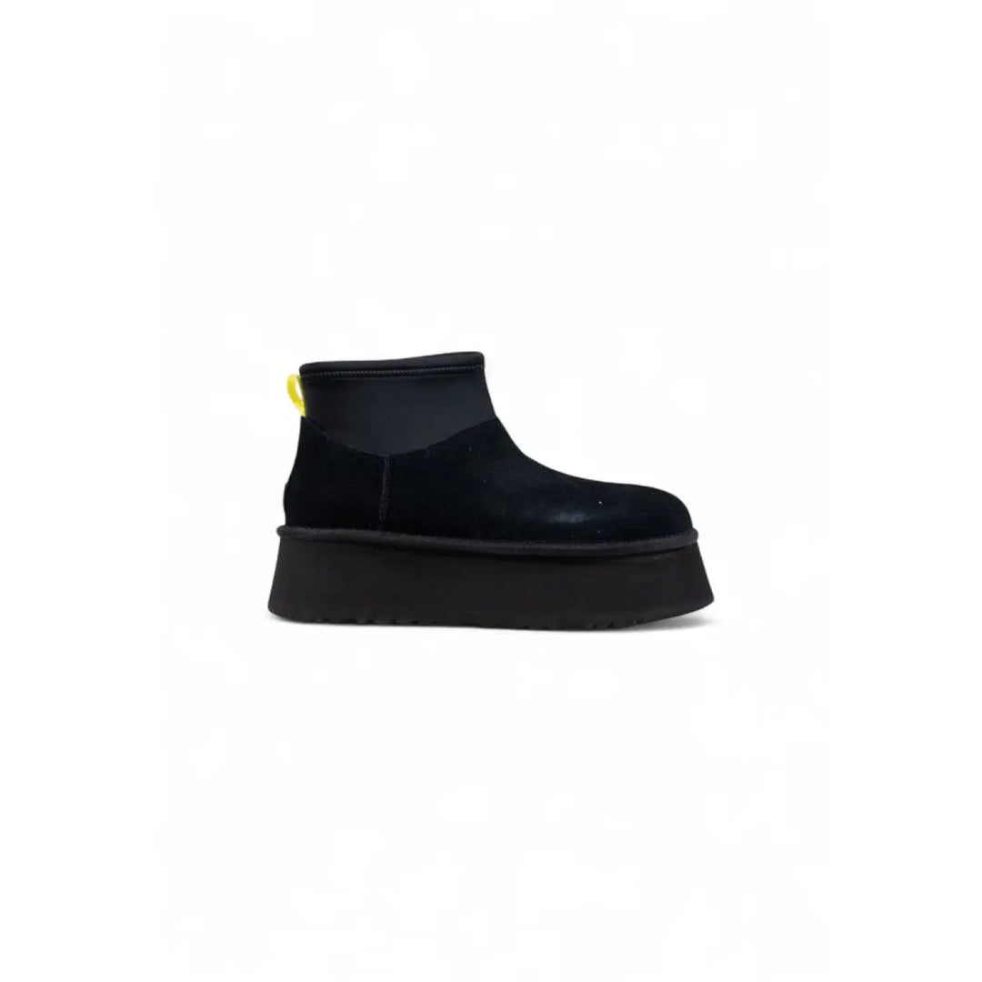 Ugg Black Suede Leather Ankle Boots
