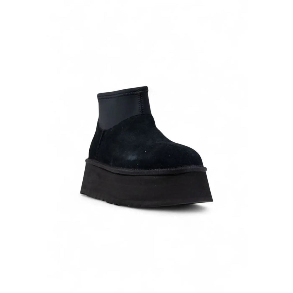 Ugg Black Suede Leather Ankle Boots