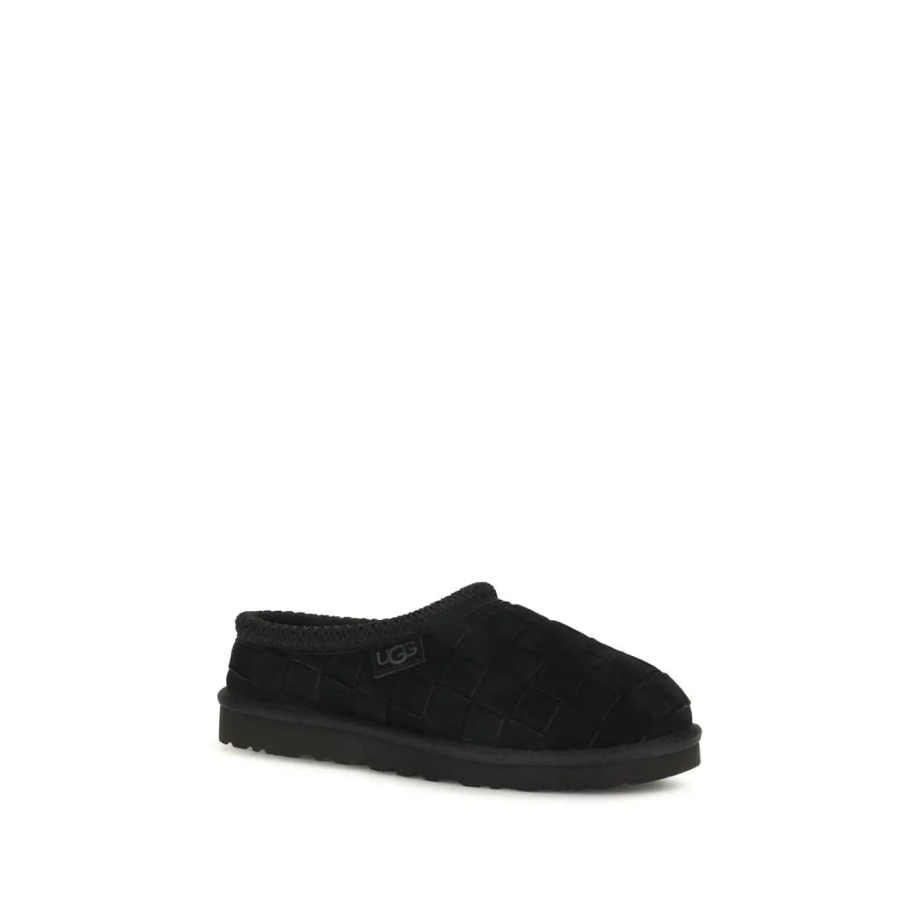 Ugg Black Suede Leather Mules