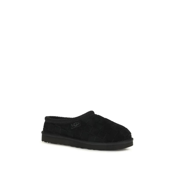 Ugg Black Suede Leather Mules