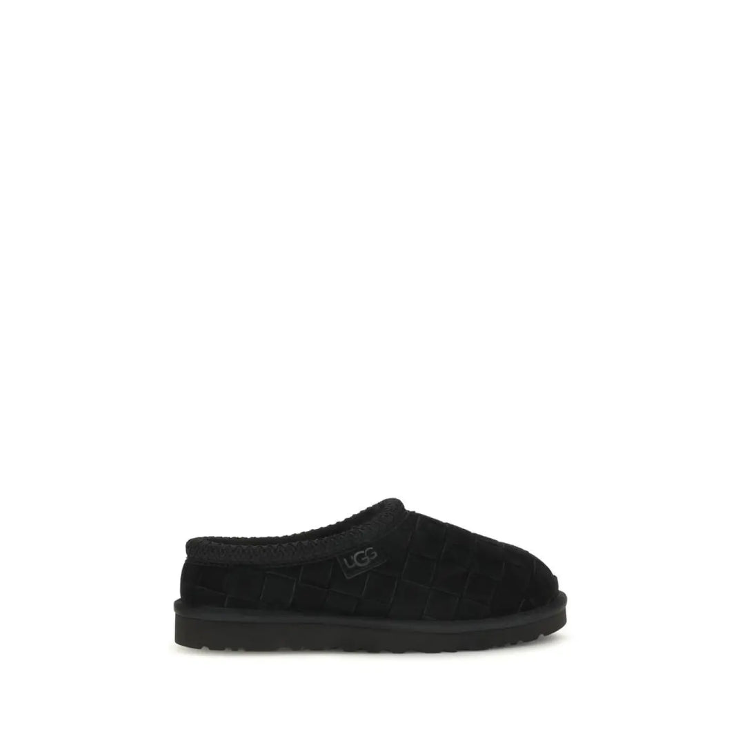 Ugg Black Suede Leather Mules