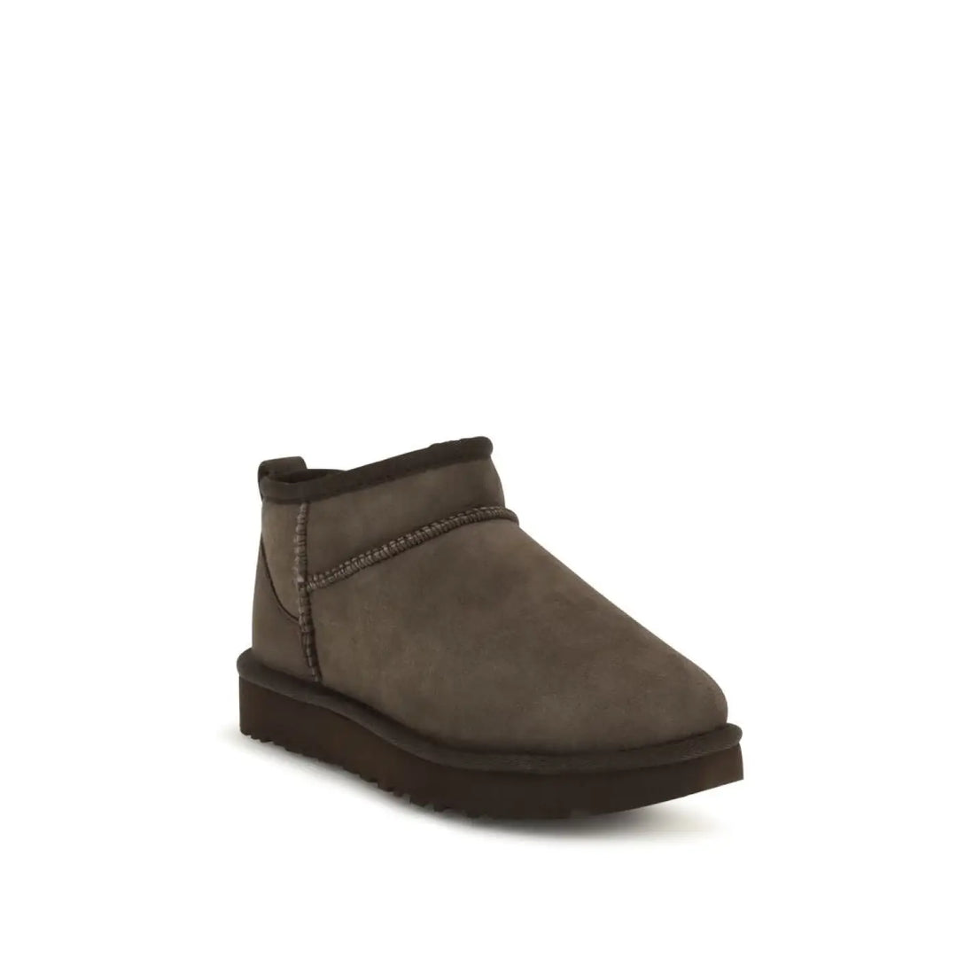 Ugg Brown Calf Leather Bos Taurus Ankle Boots