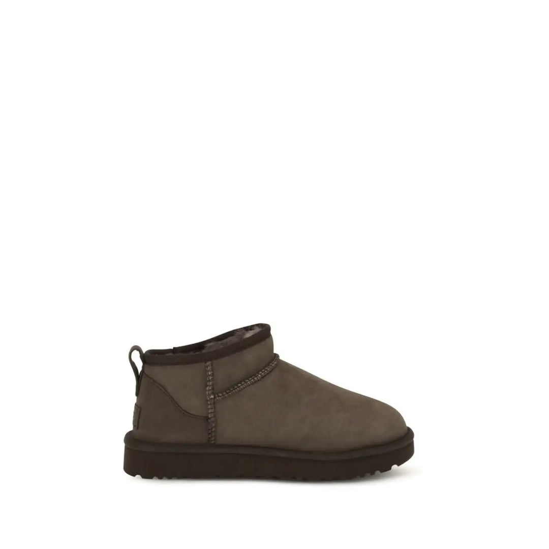 Ugg Brown Calf Leather Bos Taurus Ankle Boots