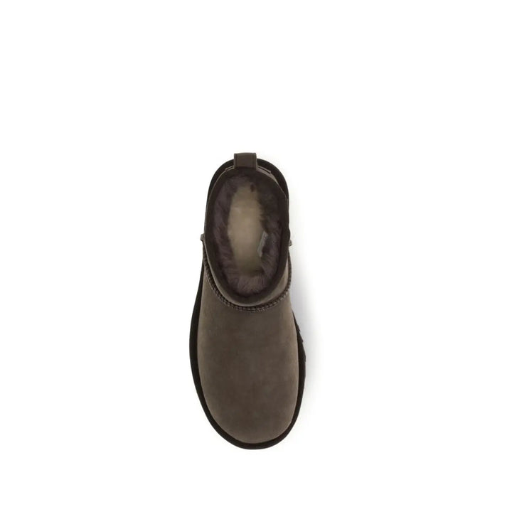 Ugg Brown Calf Leather Bos Taurus Ankle Boots
