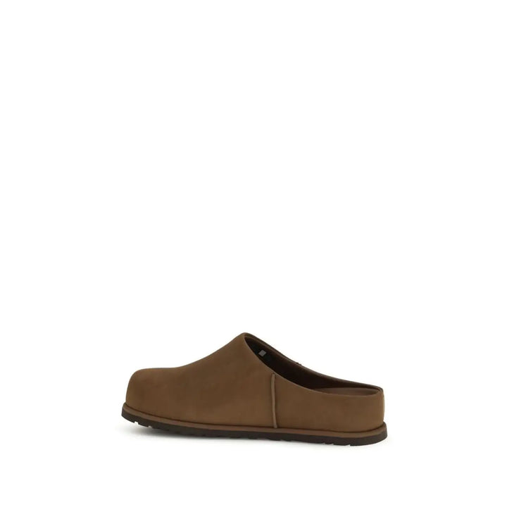 Ugg Brown Calf Leather Bos Taurus Mules