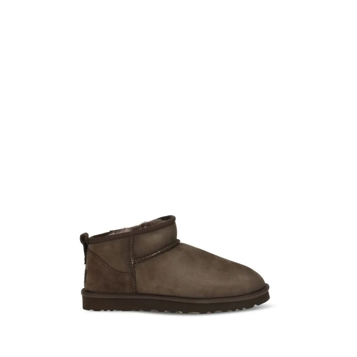 Ugg Brown Leather Ankle Boots