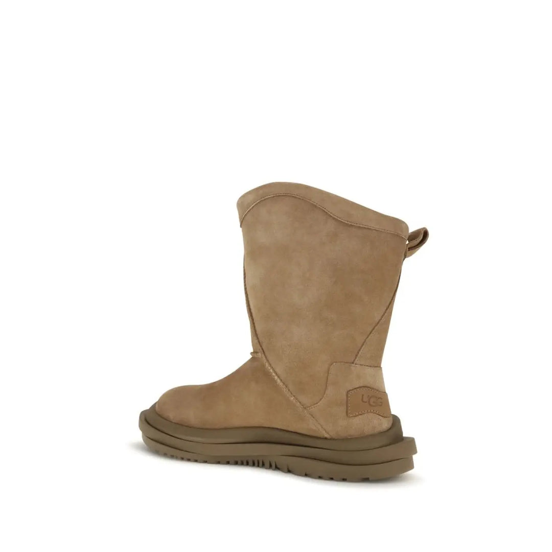 Ugg Brown Suede Leather Ankle Boots