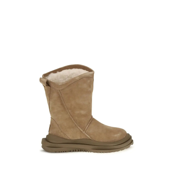 Ugg Brown Suede Leather Ankle Boots