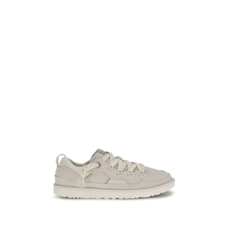 UGG Gray Calf Leather Bos Taurus Low Top Sneakers