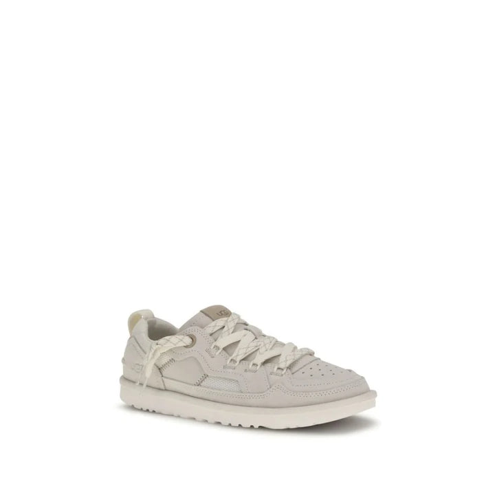 UGG Gray Calf Leather Bos Taurus Low Top Sneakers