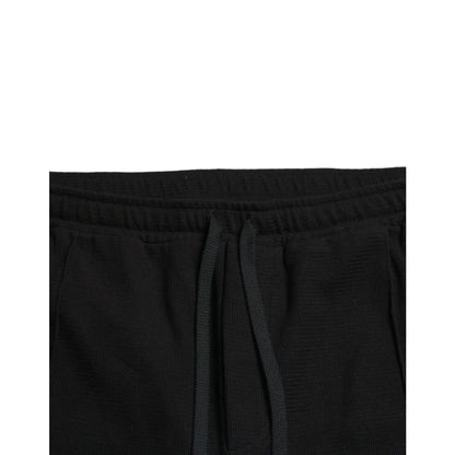 Ultra Chic Dolce Gabbana Black Cotton Blend Jogger Elastic Waist &