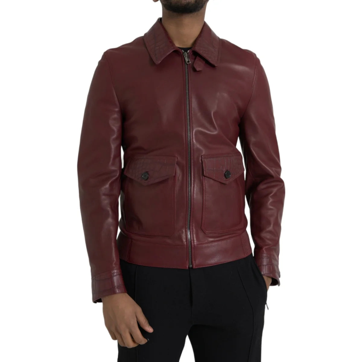 Unforgettable Dolce Gabbana Leather Biker Jacket &