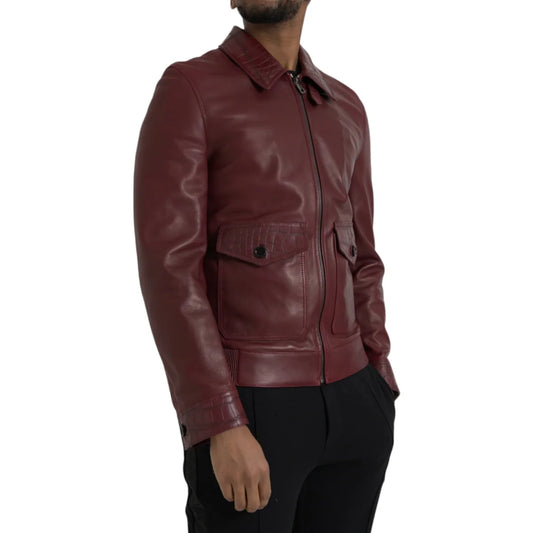 Unforgettable Dolce Gabbana Leather Biker Jacket &