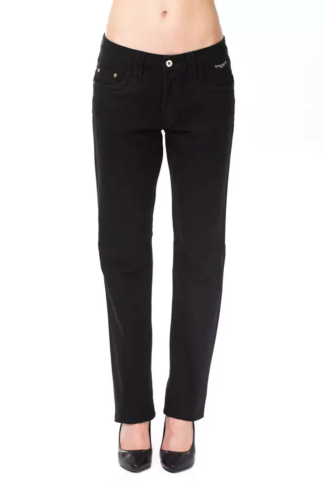 Ungaro Fever Black Cotton Women’s Pants