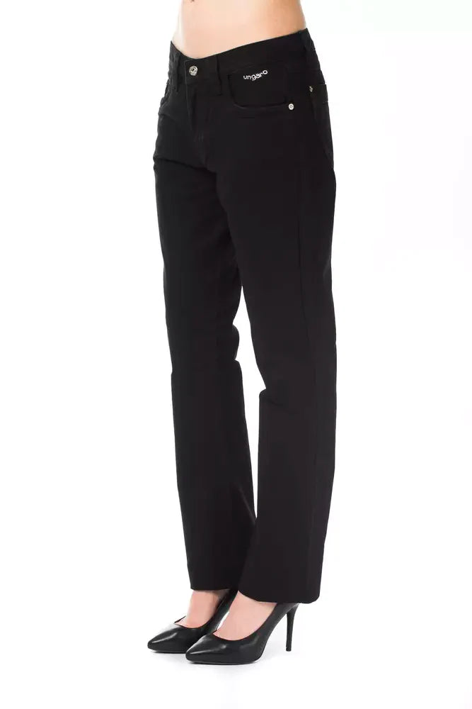 Ungaro Fever Black Cotton Women’s Pants