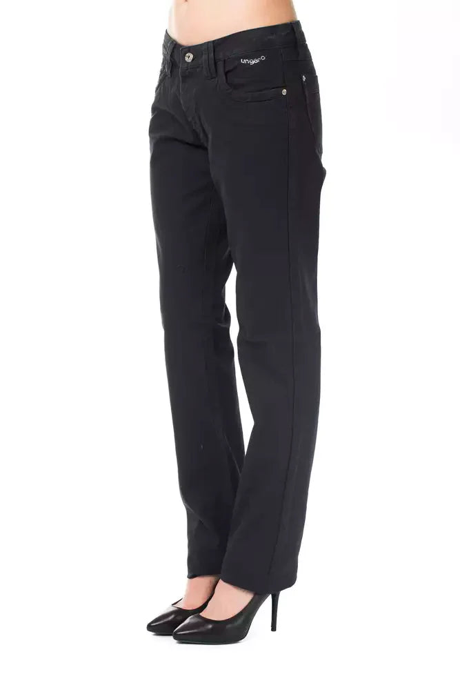 Ungaro Fever Blue Cotton Women’s Regular Fit Jean