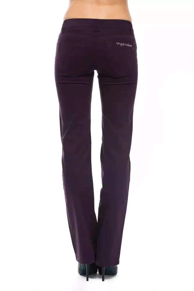 Ungaro Fever Purple Cotton Women Jeans