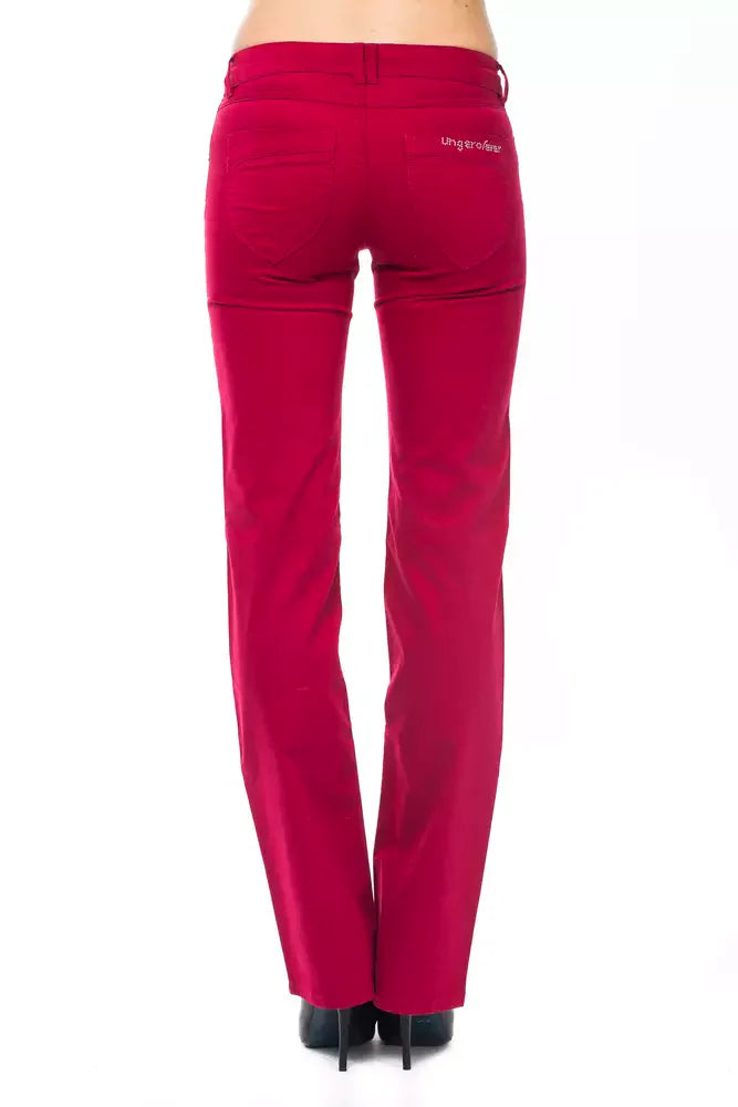 Ungaro Fever Red Cotton Women’s Pants