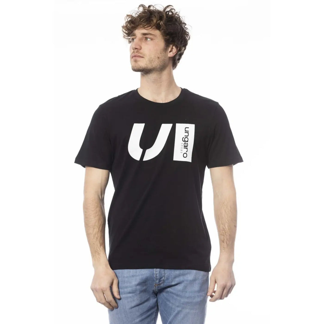 Ungaro Sport Black Cotton Men’s T-Shirt