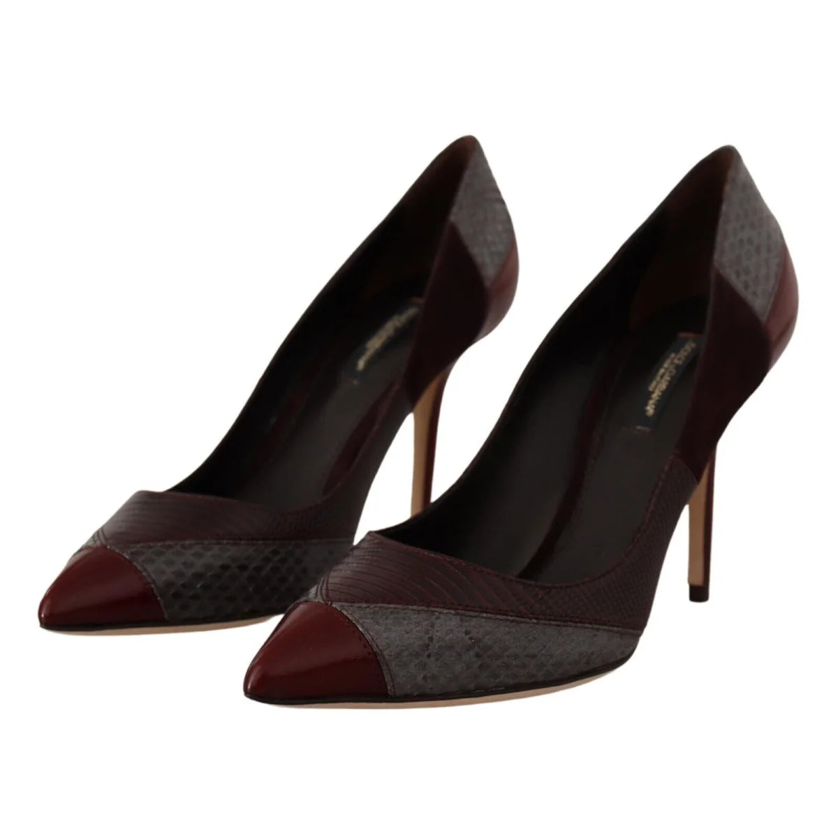 Unleash High Fashion Gabbana Exotic Leather Multicolor Pumps Dolce &