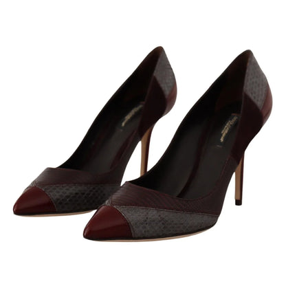 Unleash High Fashion Gabbana Exotic Leather Multicolor Pumps Dolce &