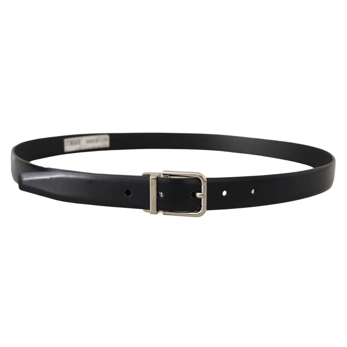 Unleash Style Authentic Dolce and Gabbana Leather Belt with Metal Buckle &