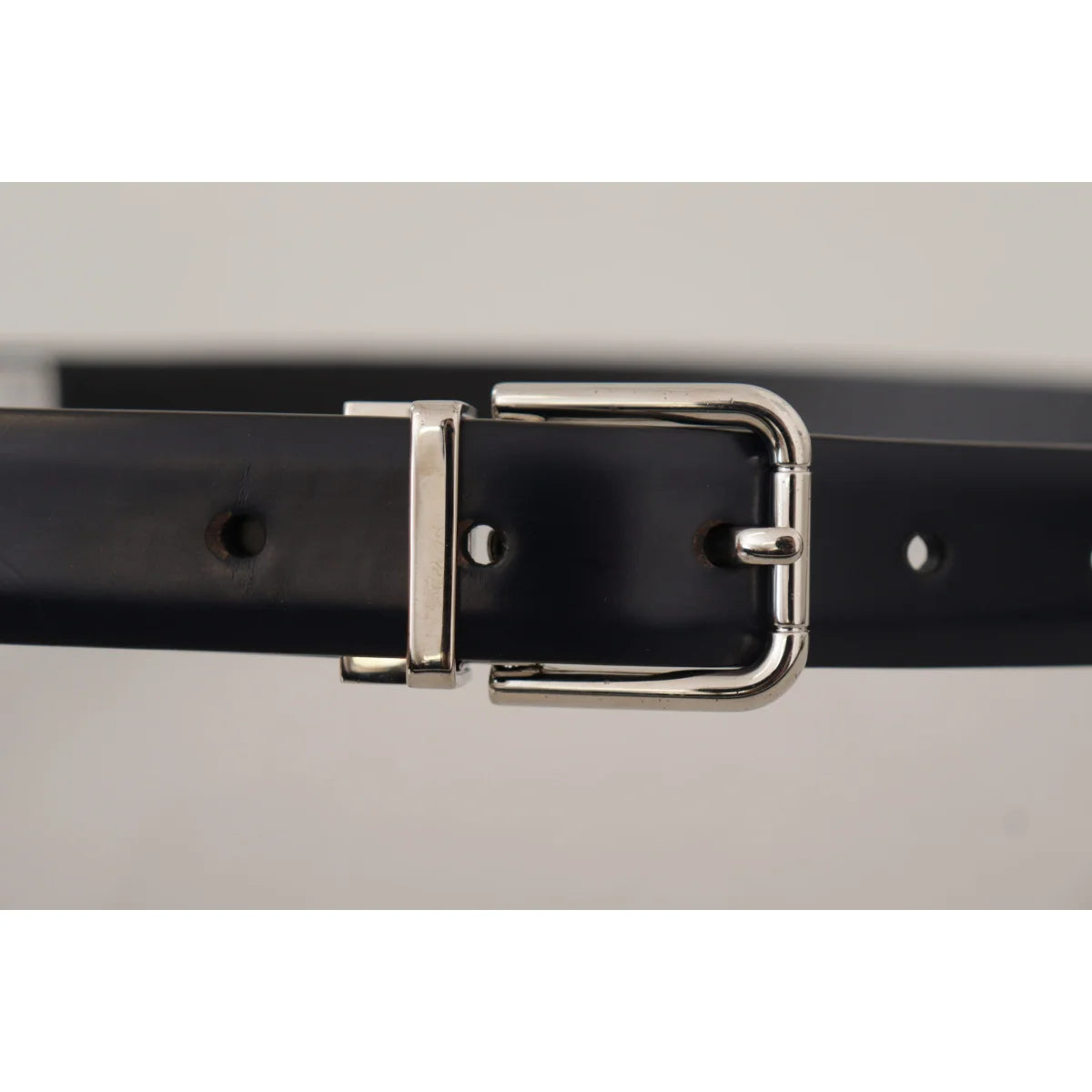 Unleash Style Authentic Dolce and Gabbana Leather Belt with Metal Buckle &