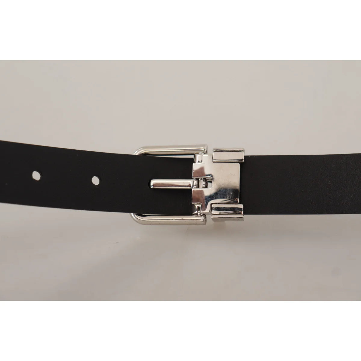Unleash Style Authentic Dolce and Gabbana Leather Belt with Metal Buckle &