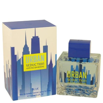 Urban Seduction Blue Mens Cologne with Mint Prominently Featured Men’s Antonio Banderas