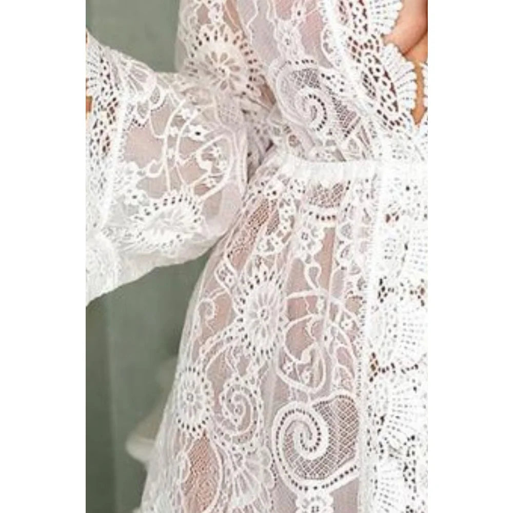 Sheer Lace Temptation Top Radiates Effortless Elegance Clothing Tops Trendsi