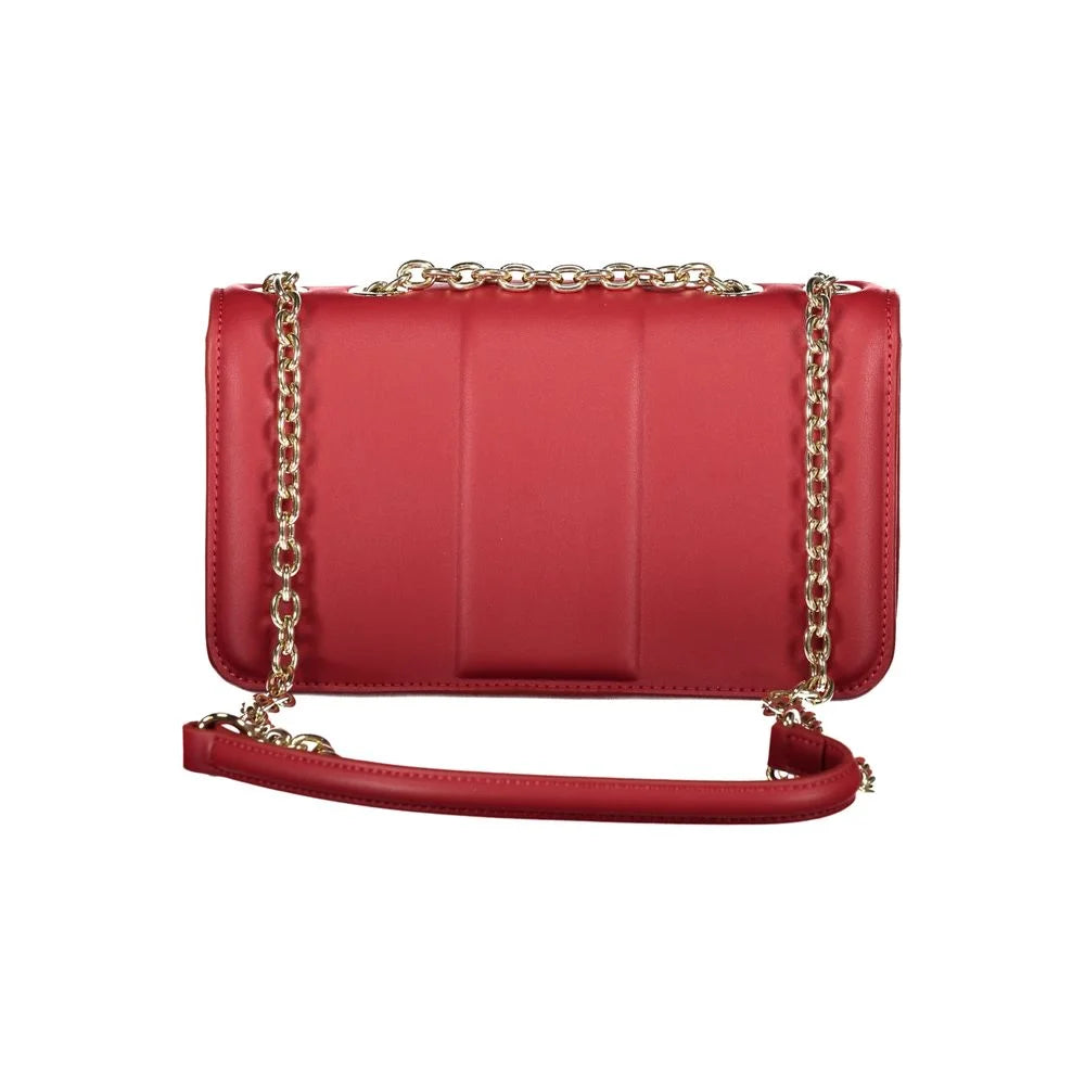 Valentino Bags Chic Red Chain Shoulder Bag Bold Sophistication Mario