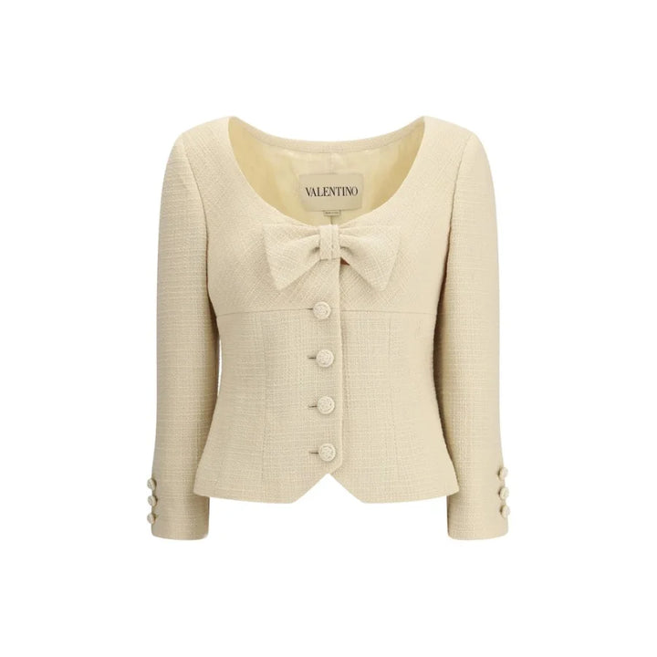 Valentino Beige Fleece Wool Coat