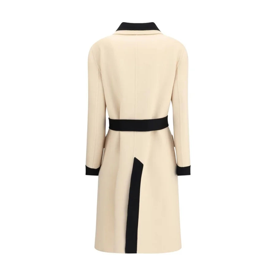 Valentino Beige Fleece Wool Coat