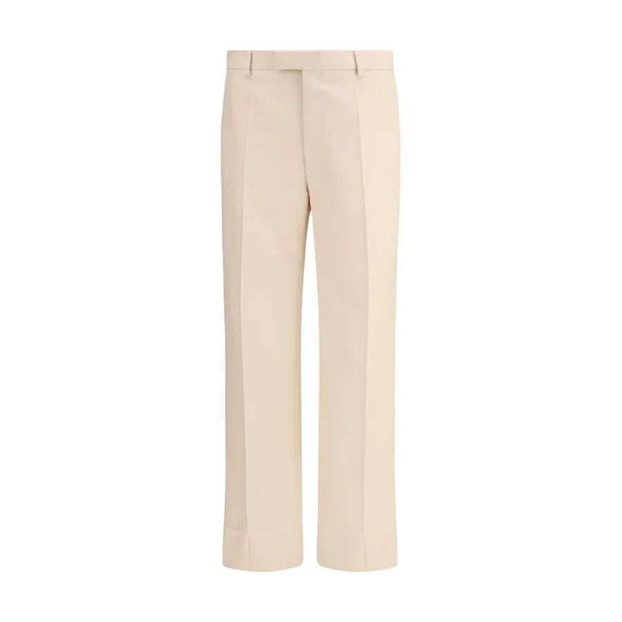 Valentino Beige Fleece Wool Dress Pants