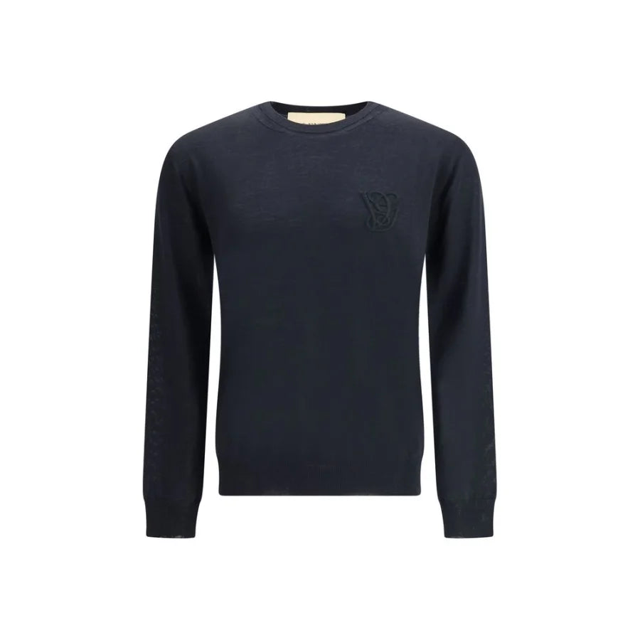Valentino Black Fleece Wool Sweatshirt