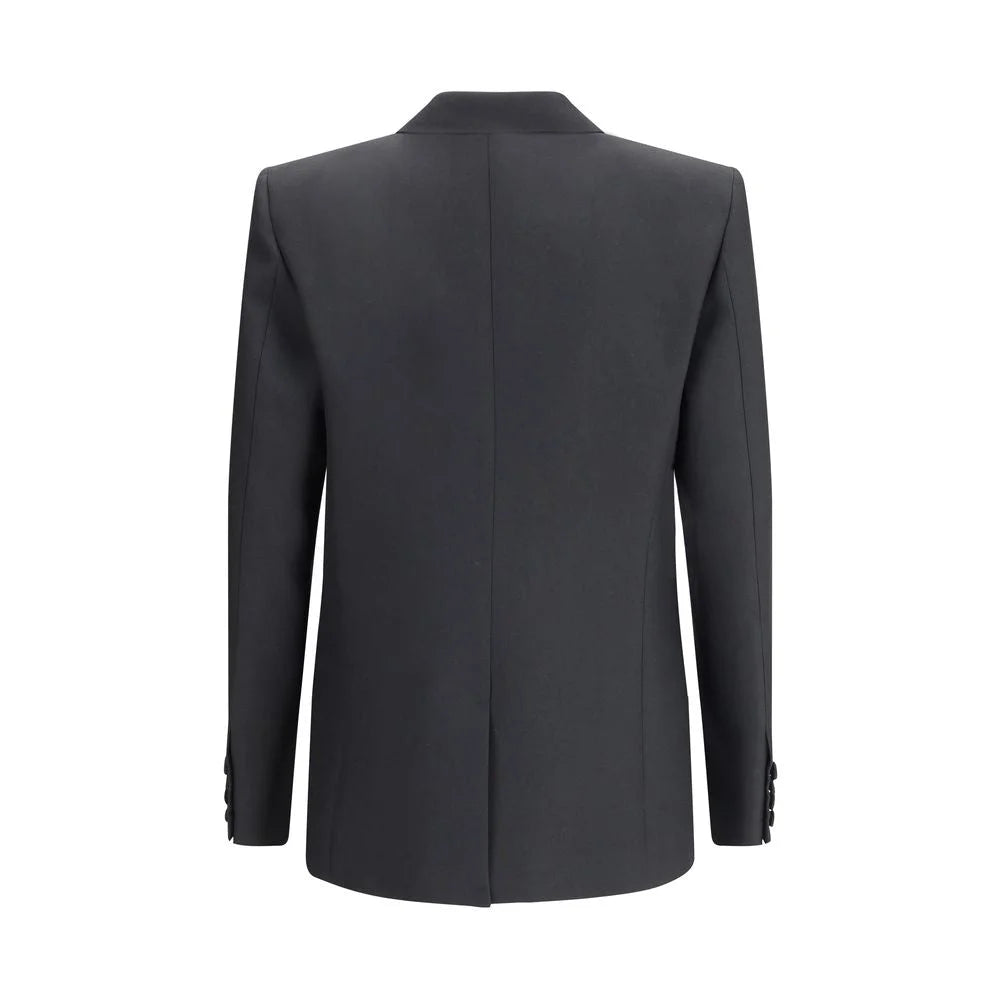 Valentino Black Polyester Coat