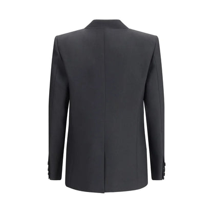 Valentino Black Polyester Coat