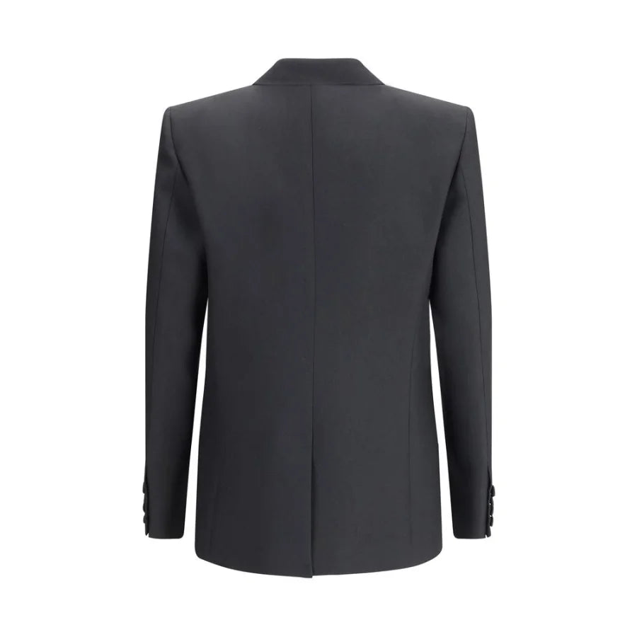 Valentino Black Polyester Coat