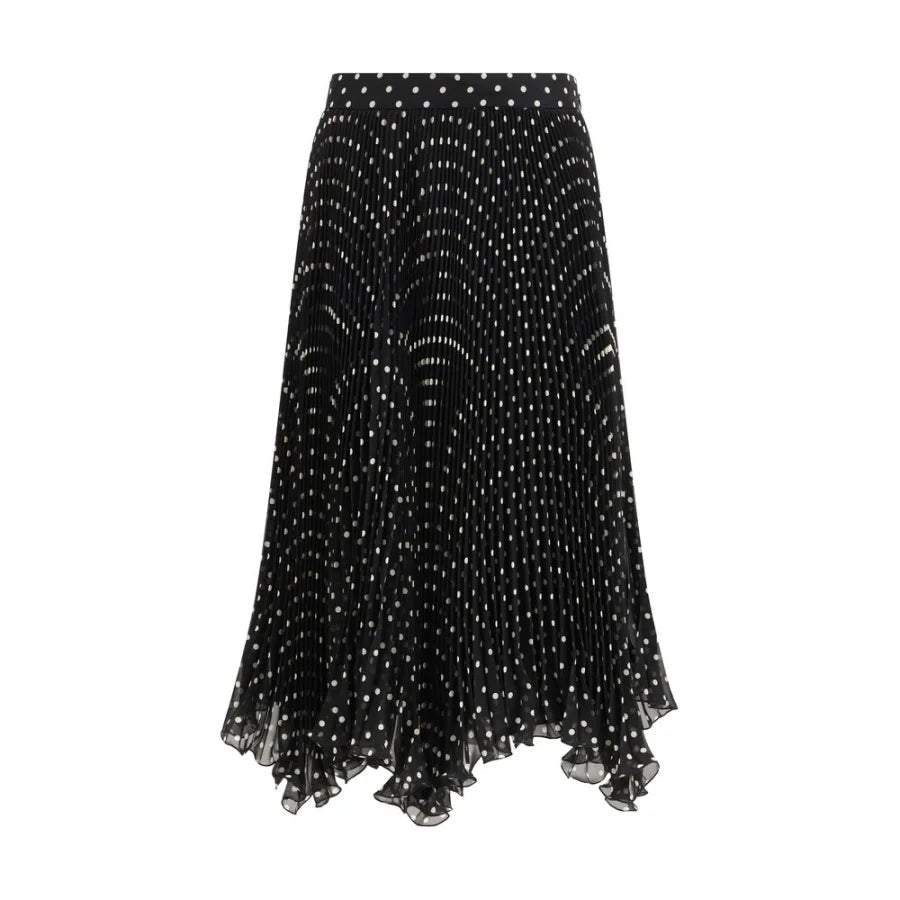 Valentino Black Viscose Midi Skirt