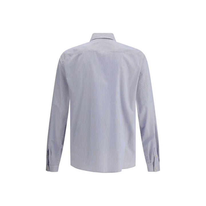 Valentino Blue Cotton Pattern Shirt