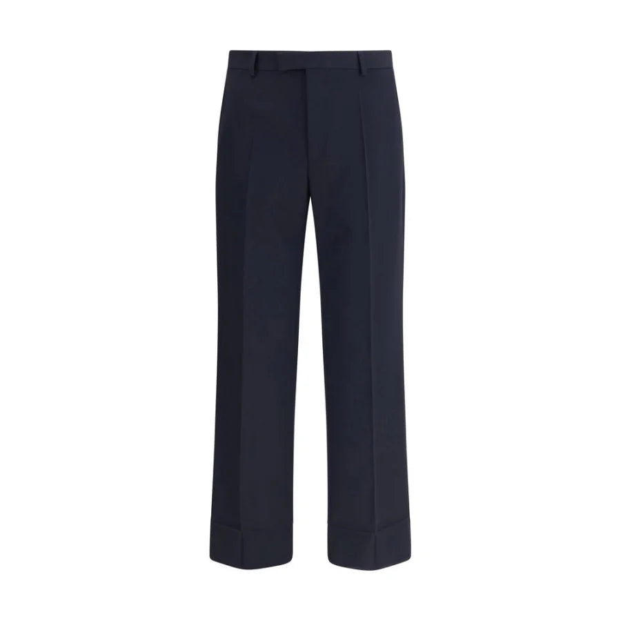 Valentino Blue Fleece Wool Dress Pants