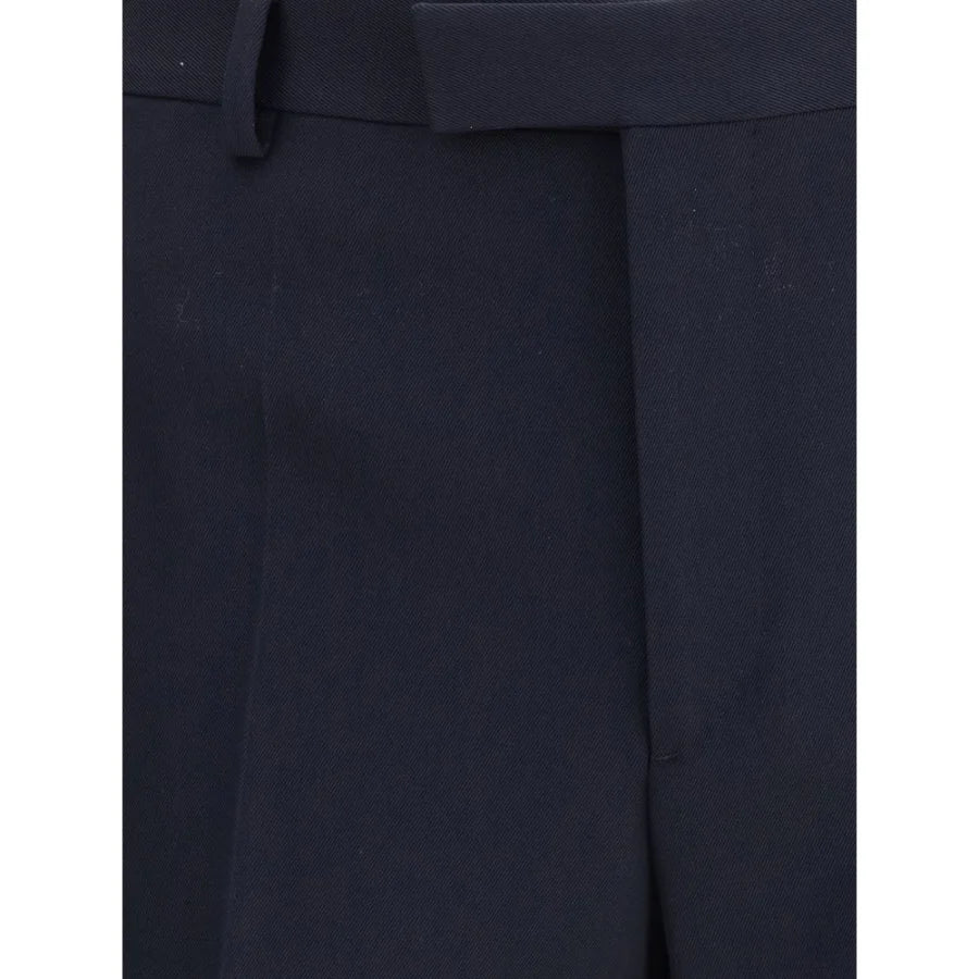 Valentino Blue Fleece Wool Dress Pants