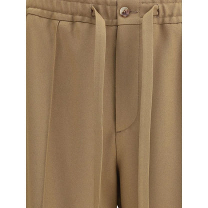 Valentino Brown Polyester Casual Pants