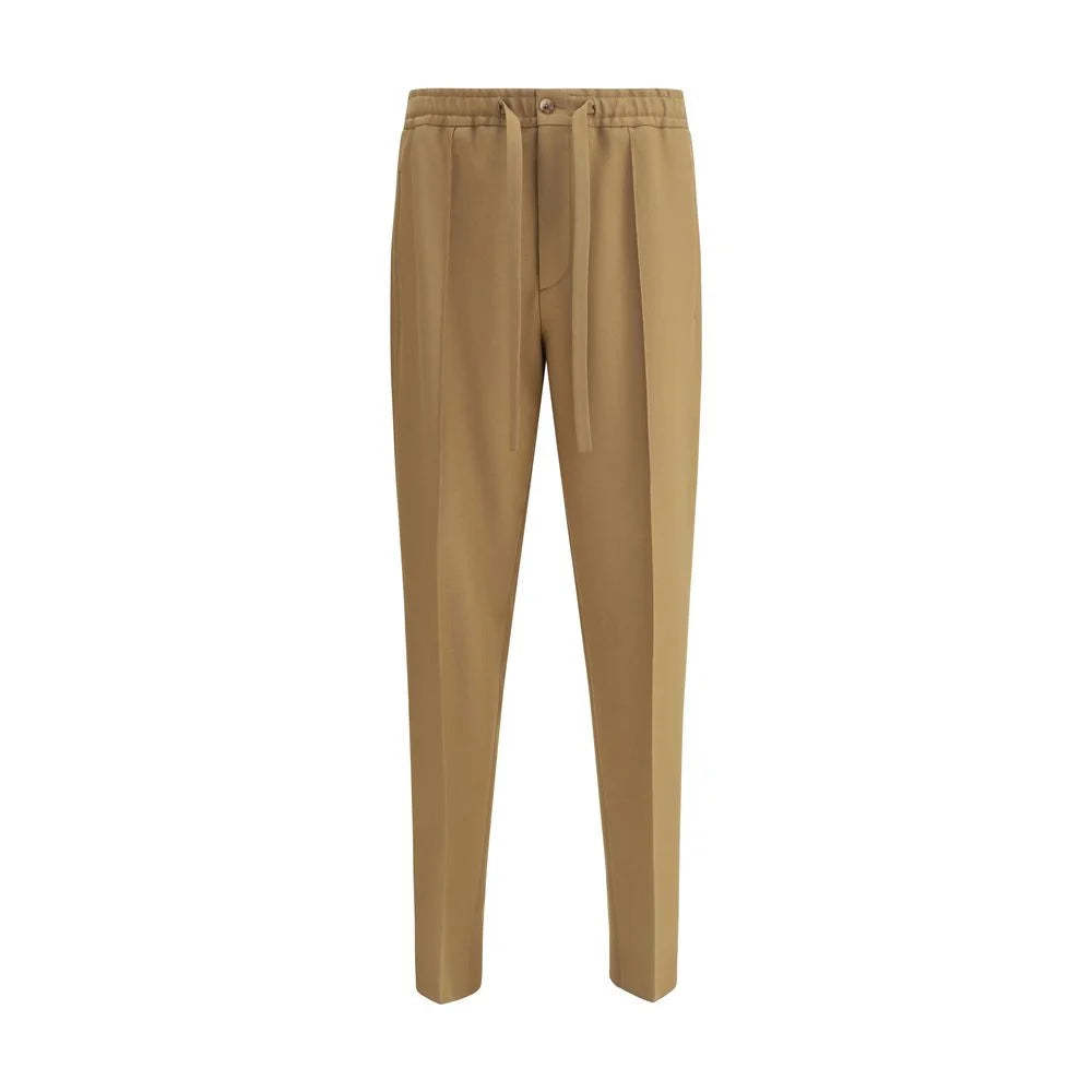 Valentino Brown Polyester Casual Pants