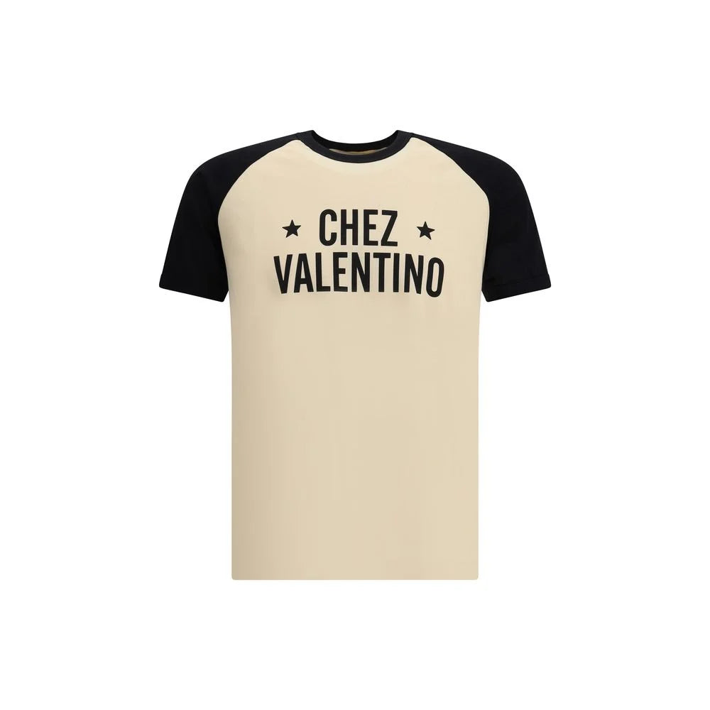 Valentino Cream Cotton T-Shirt