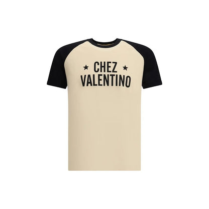 Valentino Cream Cotton T-Shirt
