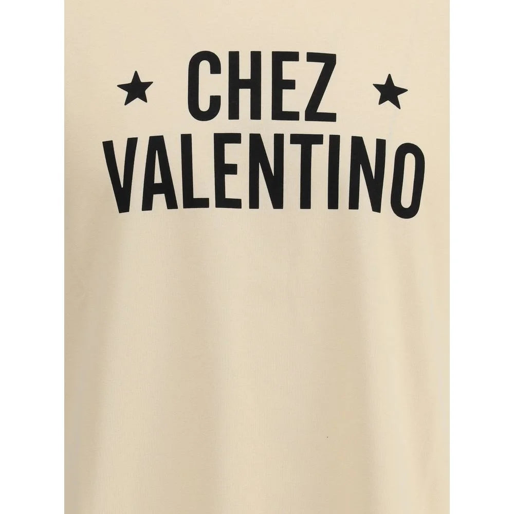 Valentino Cream Cotton T-Shirt