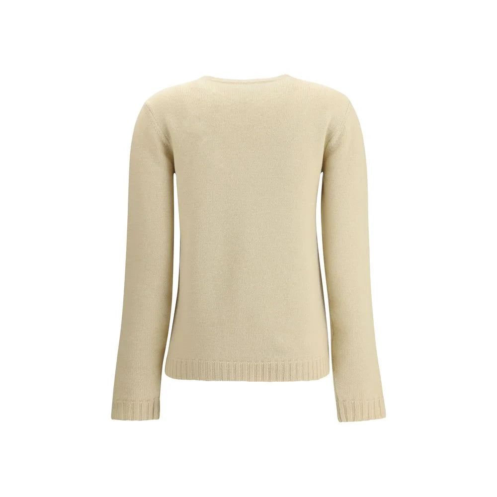 Valentino Cream Fleece Wool Sweatshirt