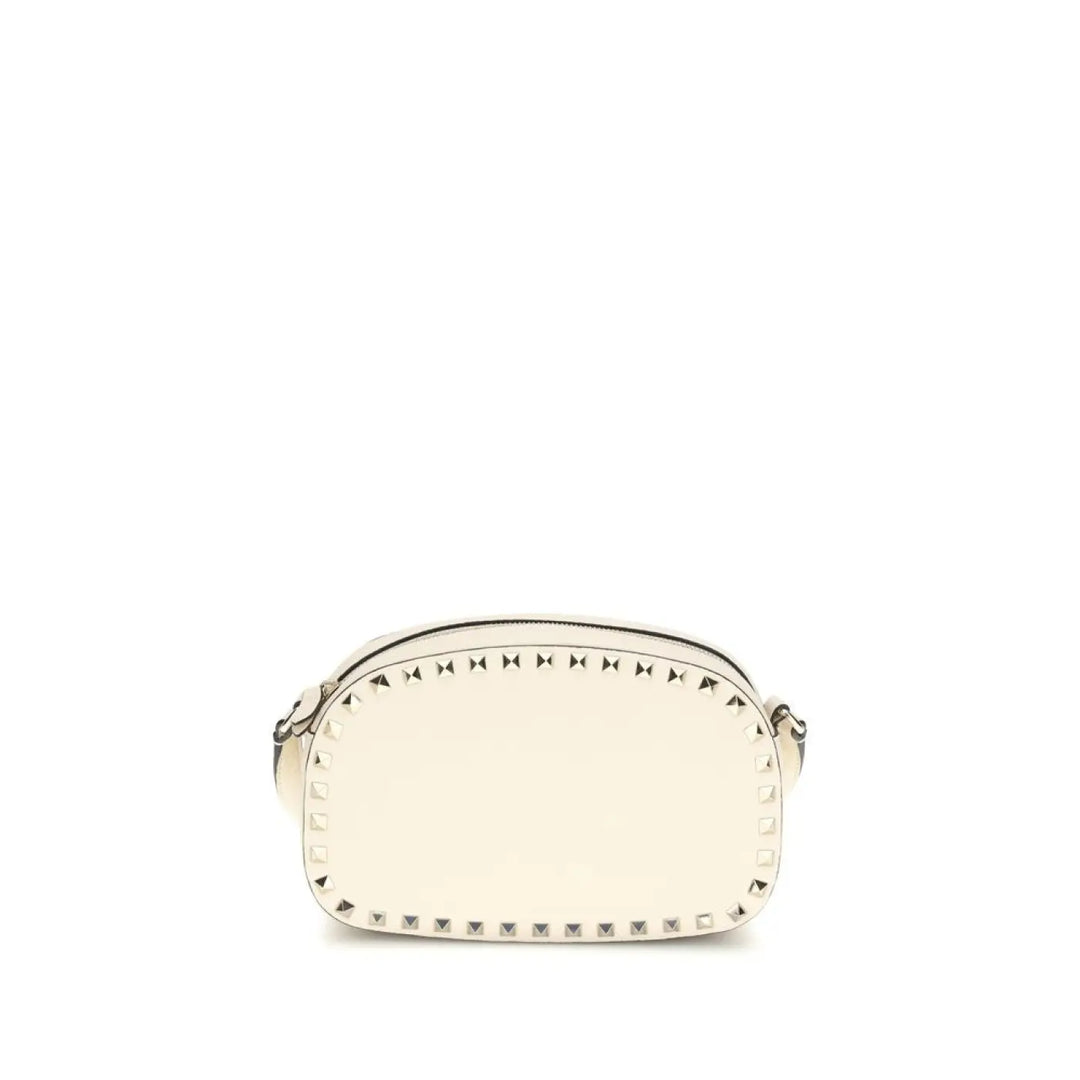 Valentino Garavani Beige Calf Leather Bos Taurus Shoulder Bag